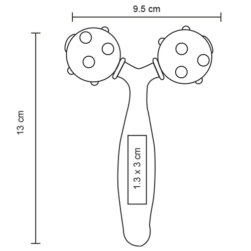 cp-114-extra Kika – Masajeador Facial De Doble Rodillo Y