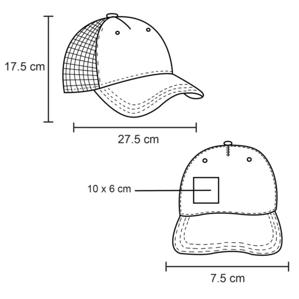 go-010-extra Hill – Gorra Con Malla De 6 Gajos Con Broche