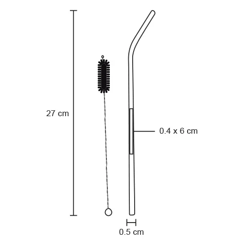 Gin – Popote De Acero Inoxidable Reutilizable