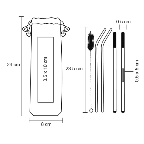 Drink – Set De Popotes De Acero Inoxidable