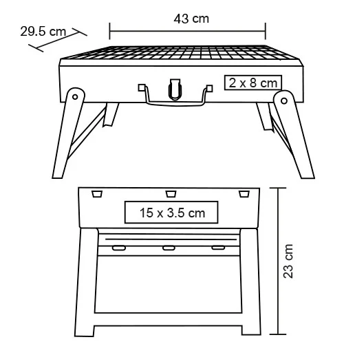 Steak – Asador Portátil De Acero Inoxidable