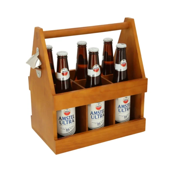 Six – Portabotellas De Madera