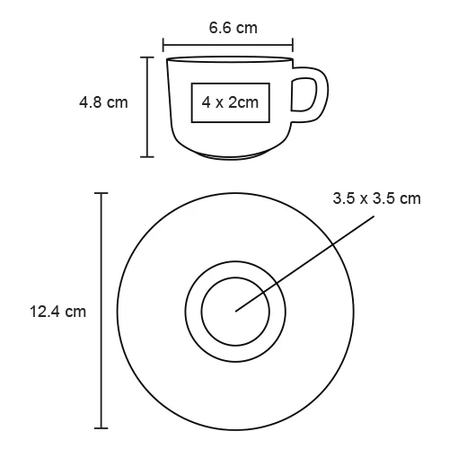 Miel – Taza Y Plato De Cerámica