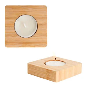 Flame – Portavelas De Bambú