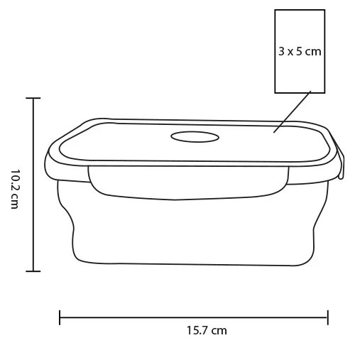 ho-217-extra Tombo – Contenedor De Alimentos De Silicón