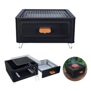 Galbi – Asador Portable De 4 Piezas Desarmable: