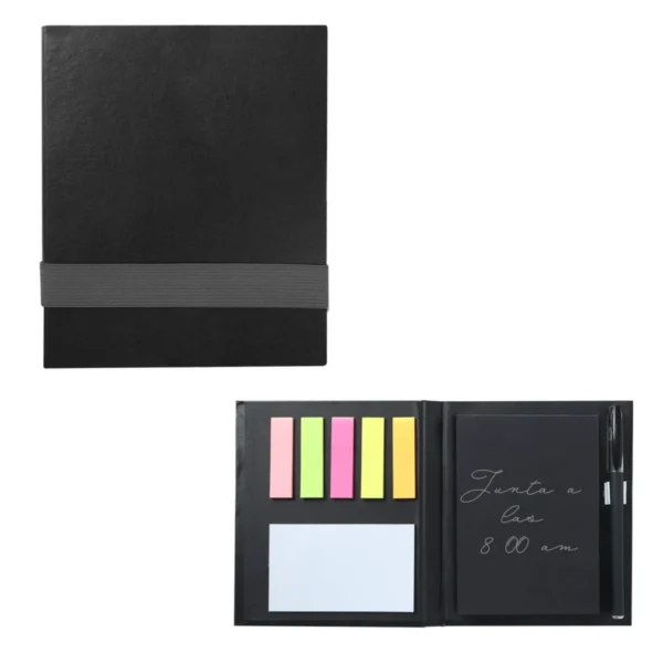 le-038-main Noir – Block De Notas De Pasta Gruesa, 6