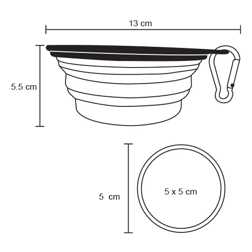 ma-008-extra Buddie – Tazón De Viaje Plegable