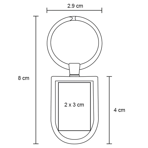 mk-009-extra Lauren – Llavero Metálico Rectangular