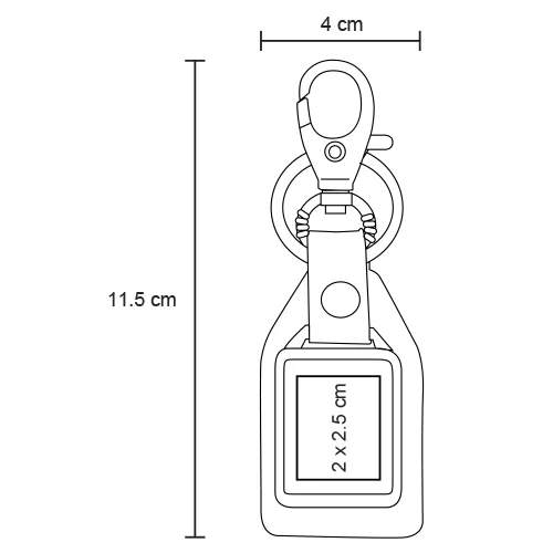 mk-012-extra Drako – Llavero Metálico De Curpiel