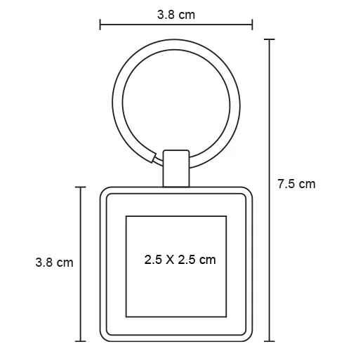 Melia – Llavero Metálico De Placa Solida En