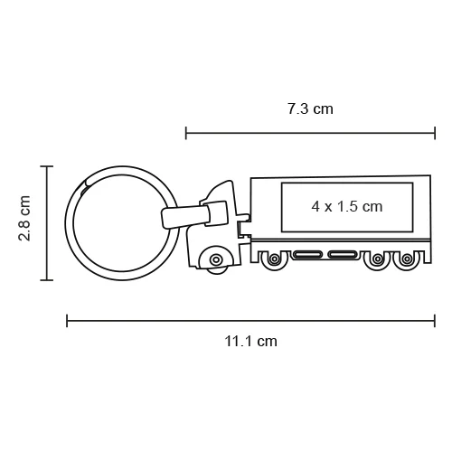 mk-041-extra Reboque – Llavero Metálico En Forma De Tráiler