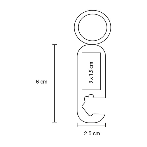 mk-058-extra Okanis – Llavero Metálico Rectangular