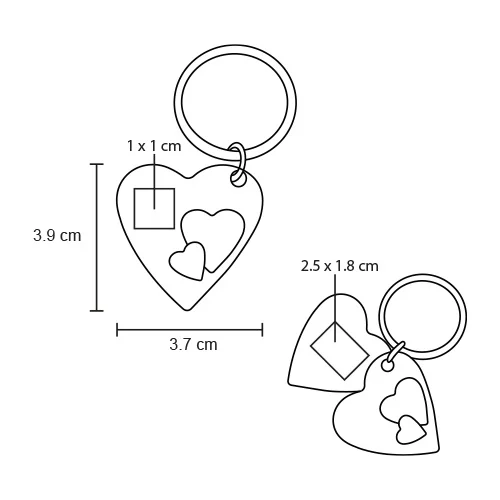mk-059-extra Soul – Llavero Metálico Doble En Forma De