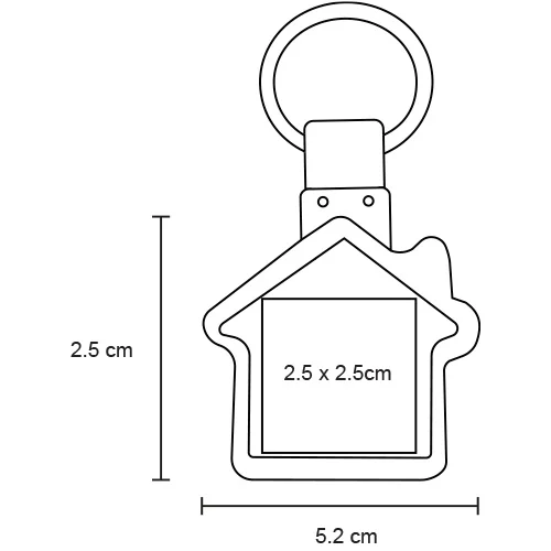 mk-060-extra Villa – Llavero De Metal En Forma De Casa