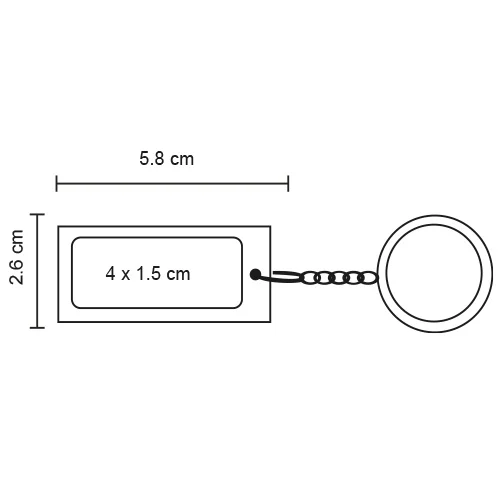 mk-061-extra Hout – Llavero De Bambú Rectangular