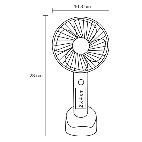 Fan – Ventilador Portátil, Base Y Mango De