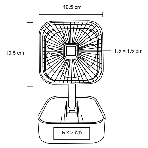 o-092-extra Aria – Mini Ventilador Plegable Y De Tamaño
