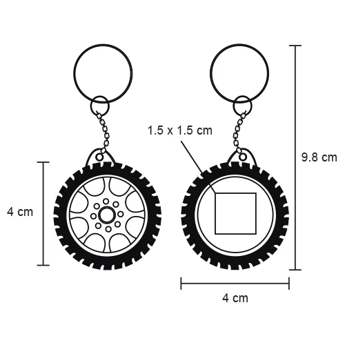 pk-010-extra Rin – Llavero Flexómetro En Forma De Llanta,