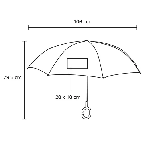 Grau – Paraguas Reversible Manual De 8 Gajos