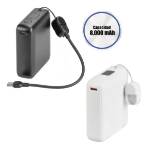 Dinen – Power Bank De Plástico De 8,000 Mah,