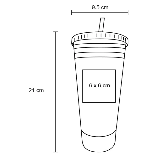 t-218-extra Tropical Xl – Vaso De Doble Pared De Plástico