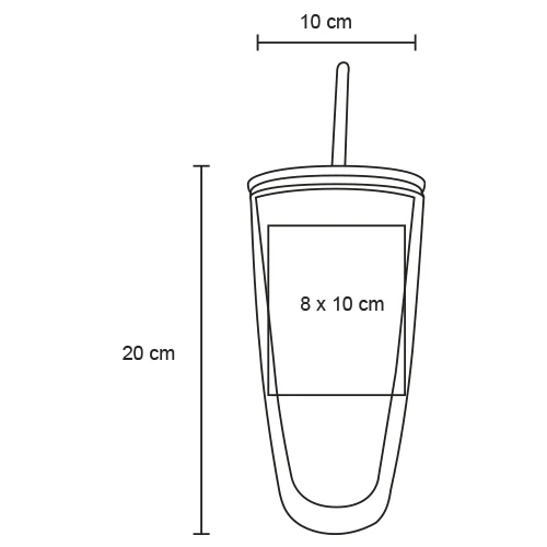 Kieler – Vaso Con Doble Pared De Plástico, Tapa
