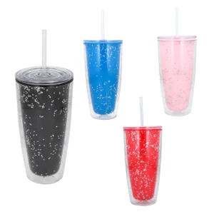 Kieler – Vaso Con Doble Pared De Plástico, Tapa