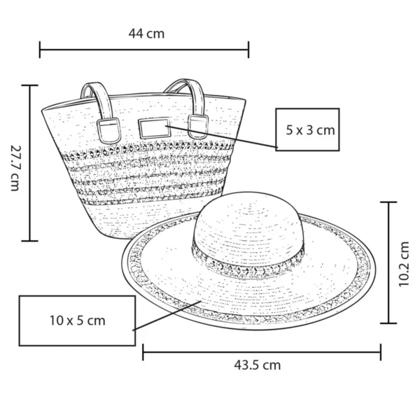 tl-069-extra Rosie – Sombrero Y Bolsa De Paja De Papel