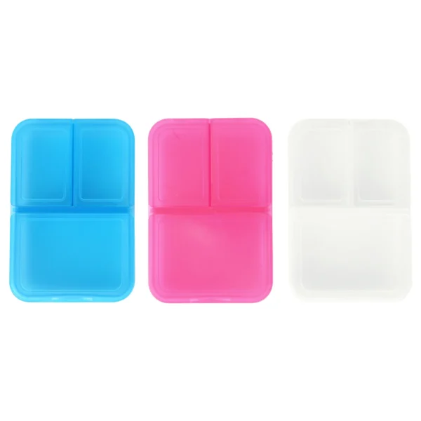 Pastillero con tres compartimentos.