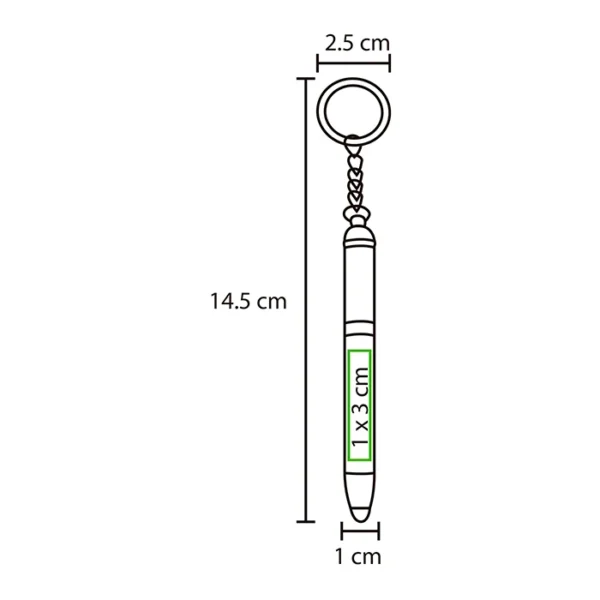 bl-080-gal-2 Bolígrafo mini llavero West.