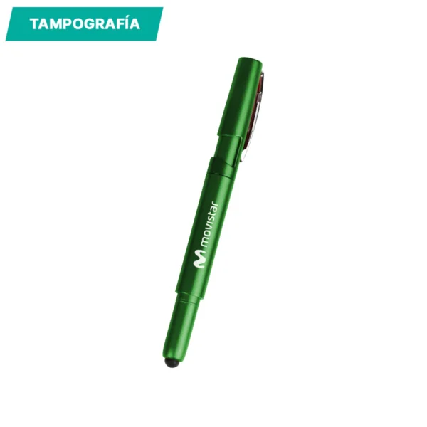 Bolígrafo multifunciones de plástico con luz Meybod.