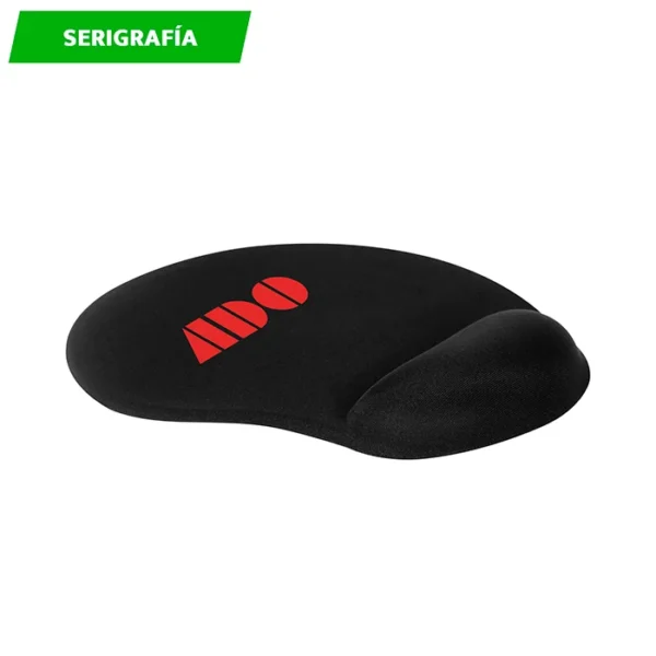 Mouse pad con soporte de silicón.