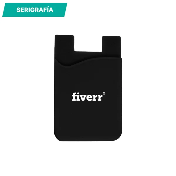 Porta tarjetas para celular.