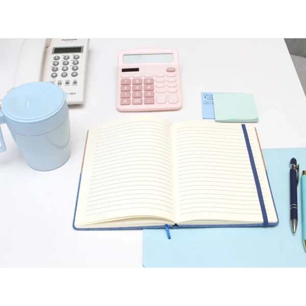 Libreta corcho bi tono.