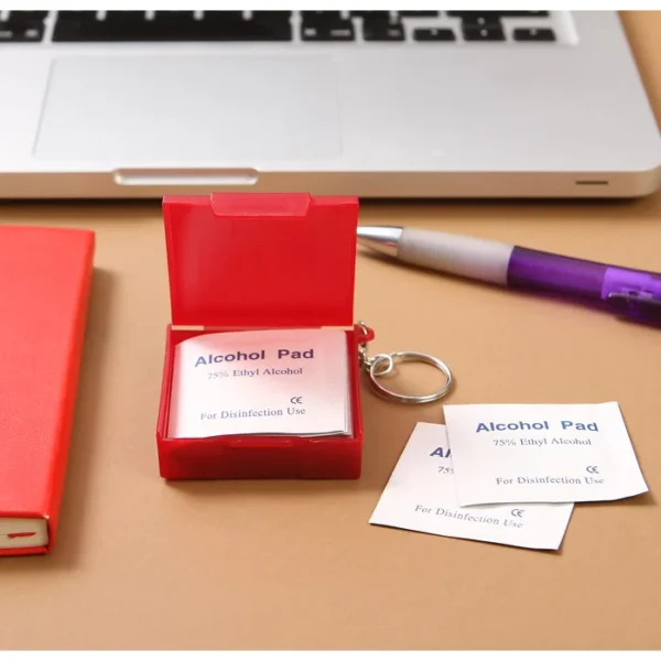 Llavero contenedor con 10 pads.