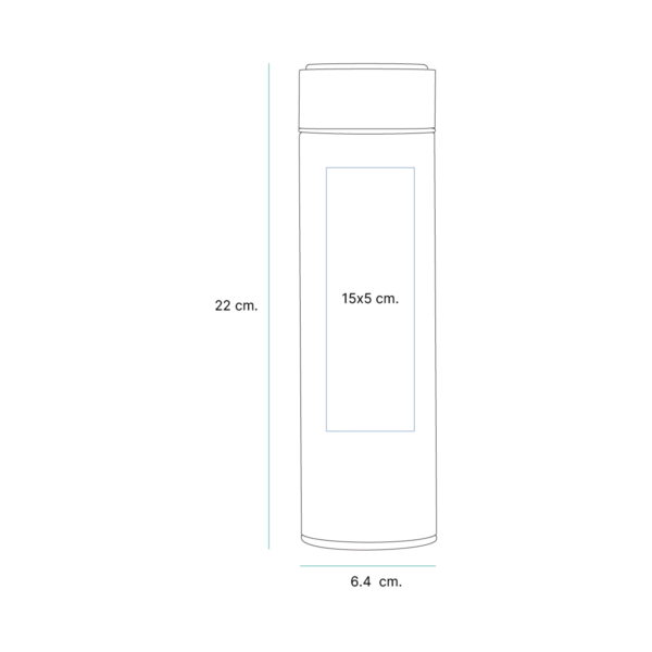 Termo con termómetro.