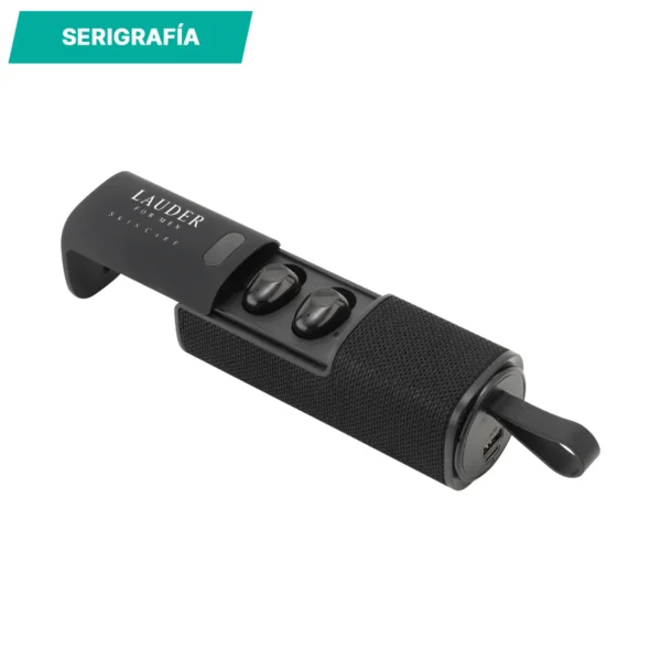 Power bank con bocina y Audifonos Bila.