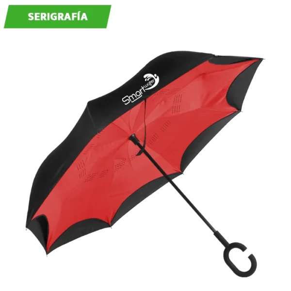 Paraguas invertido bi-tono.