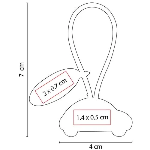 m-2080-vec-1 LLAVERO AUTO CON PLACA