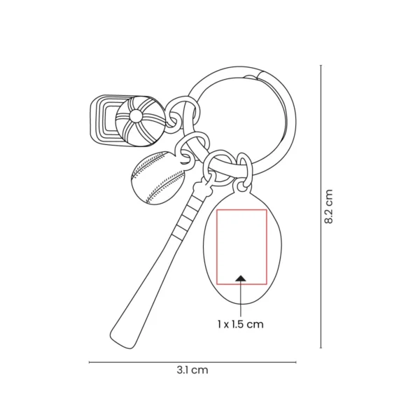 LLAVERO BUNT BASEBALL